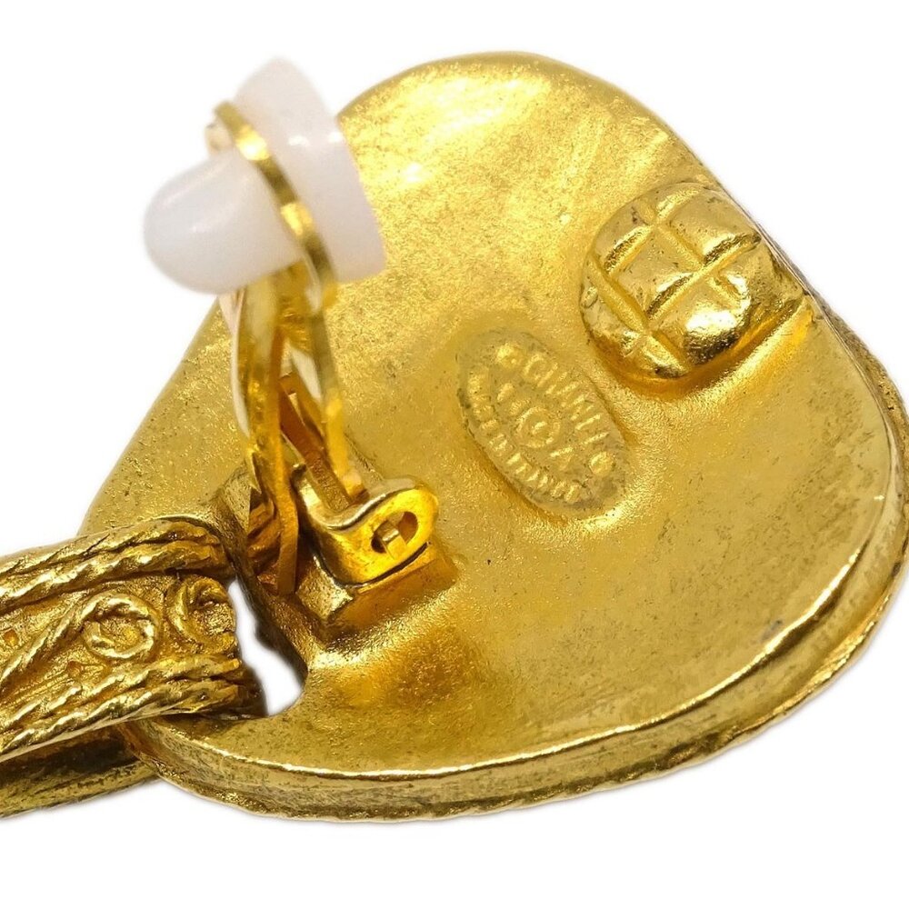 Chanel Fringe Dangle Earrings Clip-On Gold 94A 125351 - Picture 8 of 8